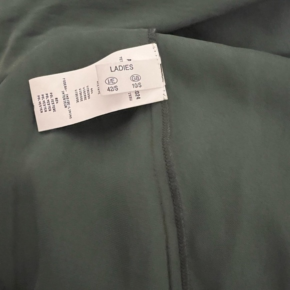 NWT Fabiana Filippi Green Silk Satin Long Dress with Pockets - Picture 10 of 11